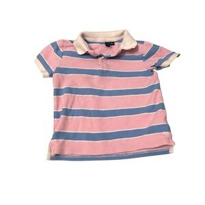 Janie and Jack Pink and Blue Striped Polo